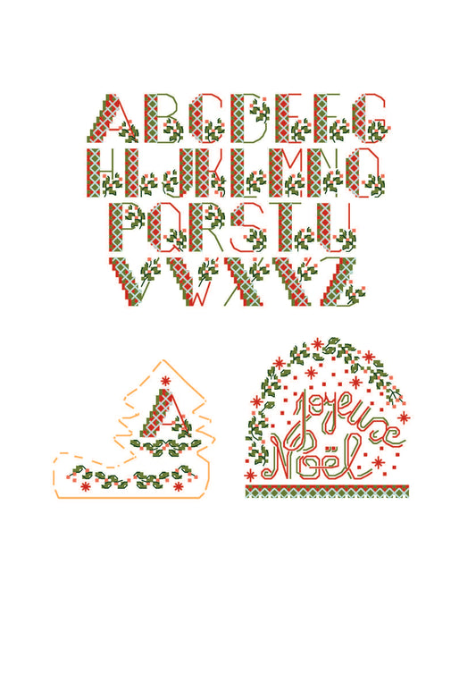 Pattern: Winter Tea Towel, Cross Stitch Design