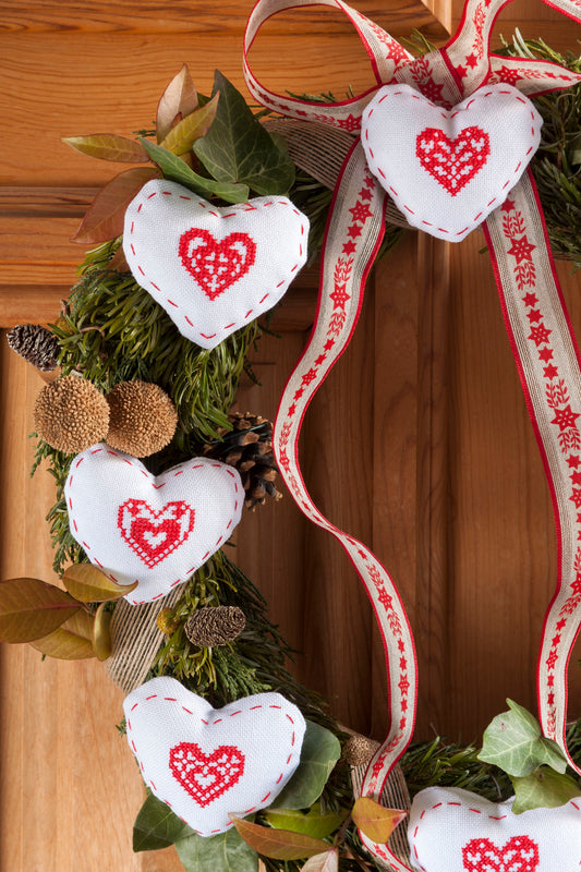 Grille : Couronne de Noël, Création Point de Croix