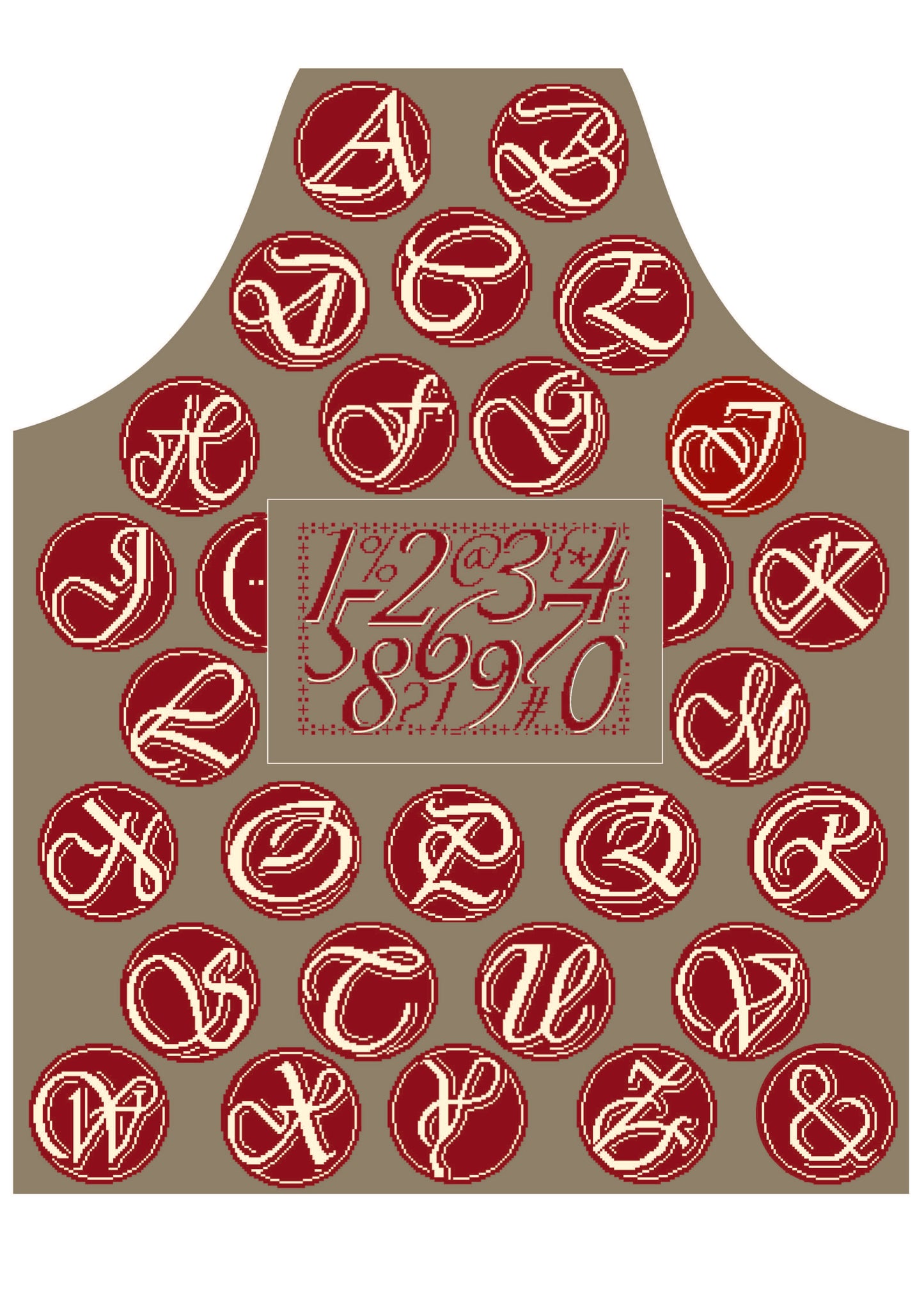 Chart: "Numbers & Letters" Sampler, Cross Stitch Creation