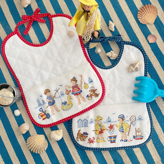 Grille de broderie point de croix : à l’abordage, petits mousses pour bébé par Les Brodeuses Parisiennes. Réf. DMC incluse. Création Point de Croix.