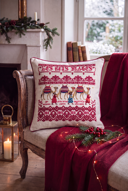 Pattern: Winter Tea Towel, Cross Stitch Design
